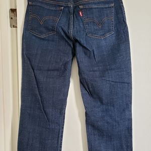 Levis Size 29 crop jeans straight leg dark wash